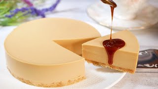 キャラメルレアチーズケーキの作り方 No-Bake caramel cheesecake Recipe