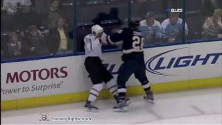 Brandon Segal vs B.J. Crombeen Apr 3, 2010