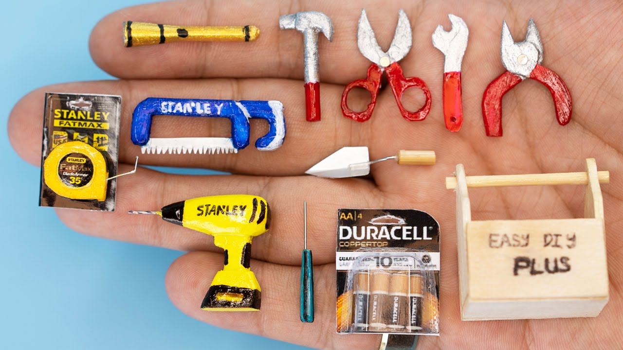 30 DIY BARBIE HACKS ~ MINIATURE ITEMS for ENGINEER, Mini Tools! 