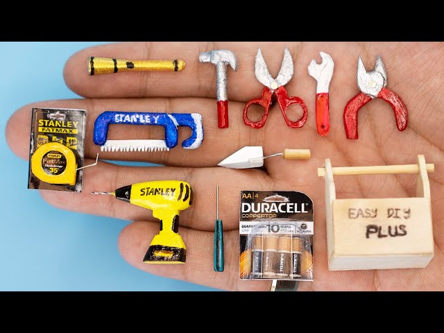 How to Make Miniature Tools & Tool Box - 10 Easy DIY Miniature Doll Crafts  - video Dailymotion