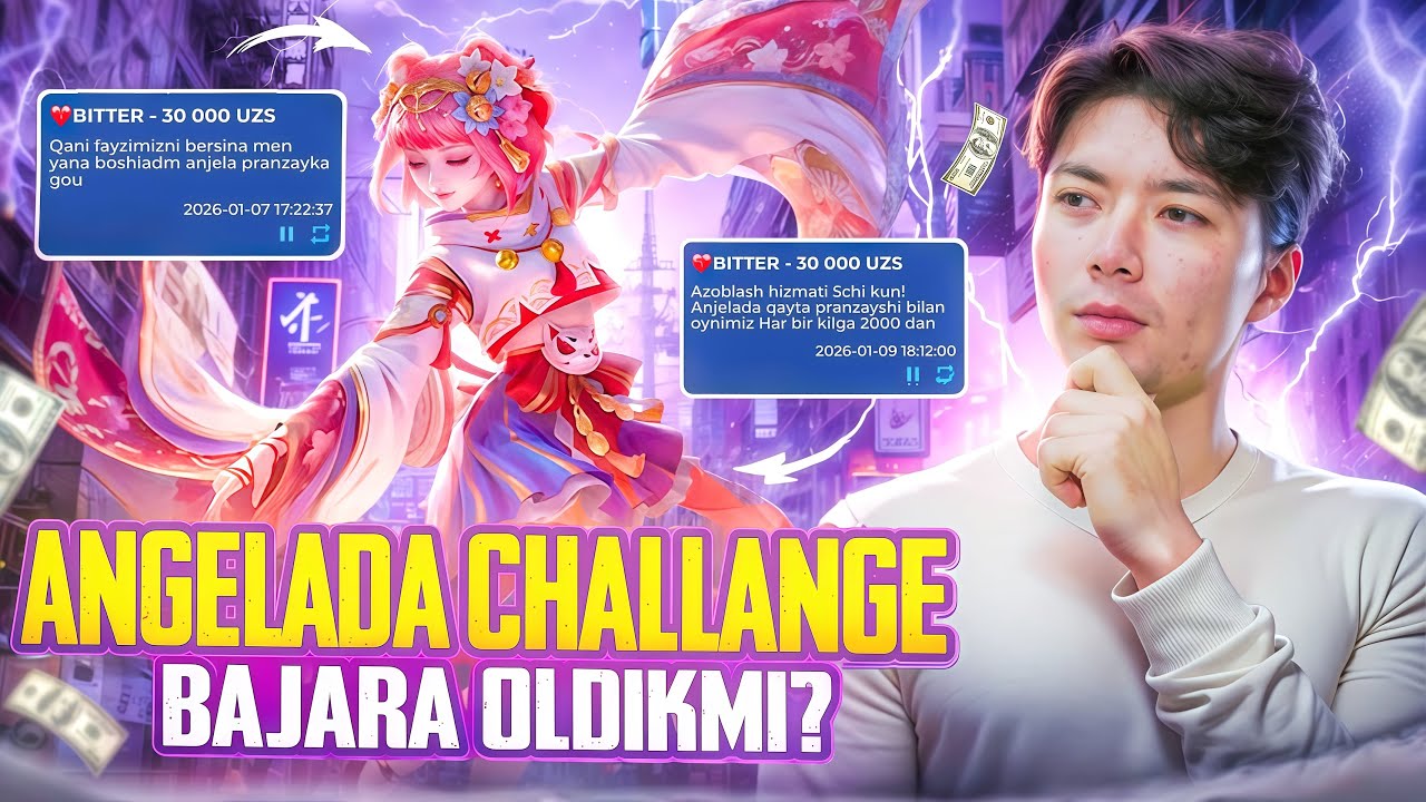 ANGELA KILLER🤯QANDAY CHALLENGE BERISHDI #mobilelegends #challenge #mlbbuzb