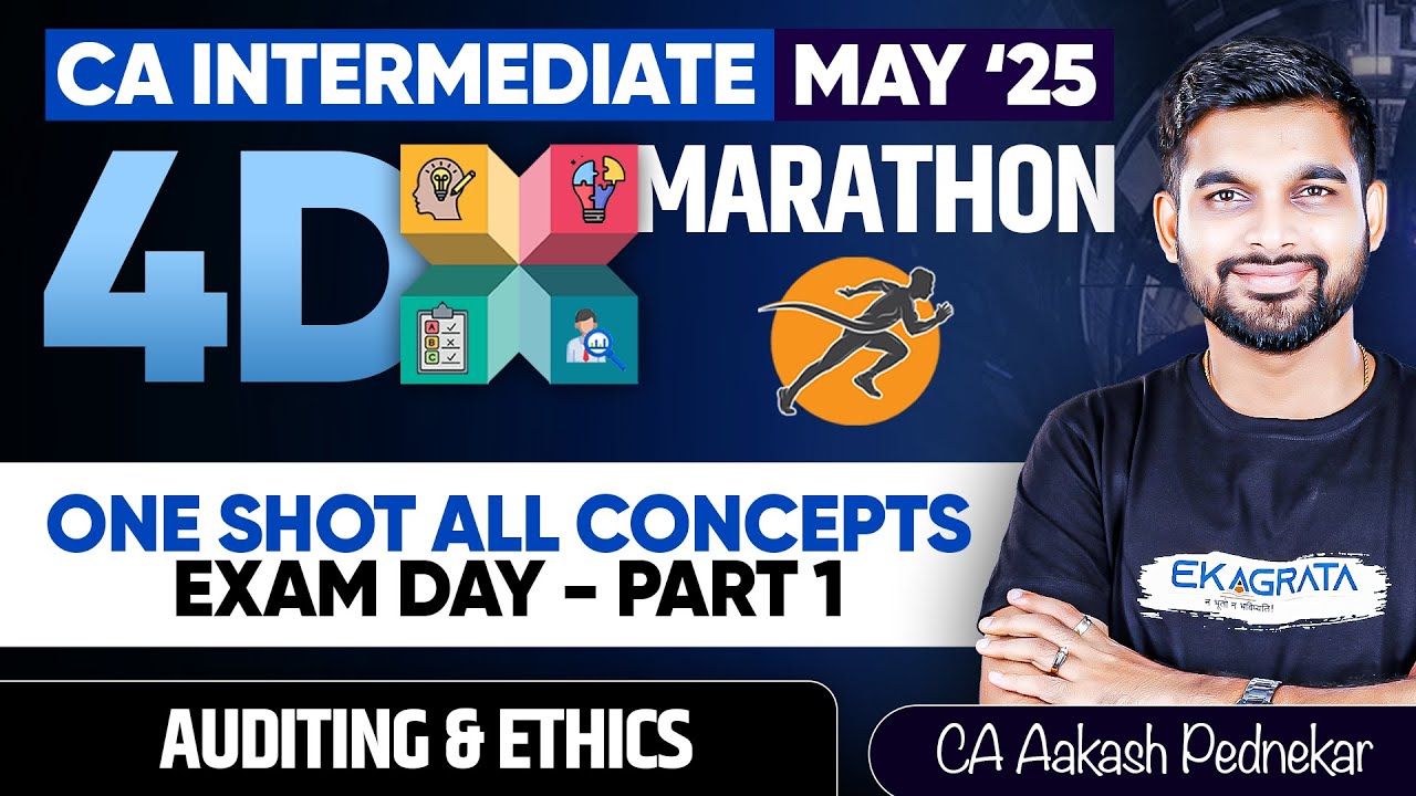 CA Inter May 2025 Audit Marathon | CA Inter One Shot Revision May 2025 ...
