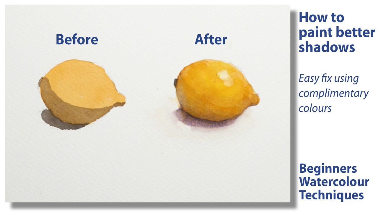 How to fix the common mistake that beginner watercolour painters often make with shadows.