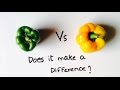 What is the difference between greenyellow and red capsicumsbell peppers