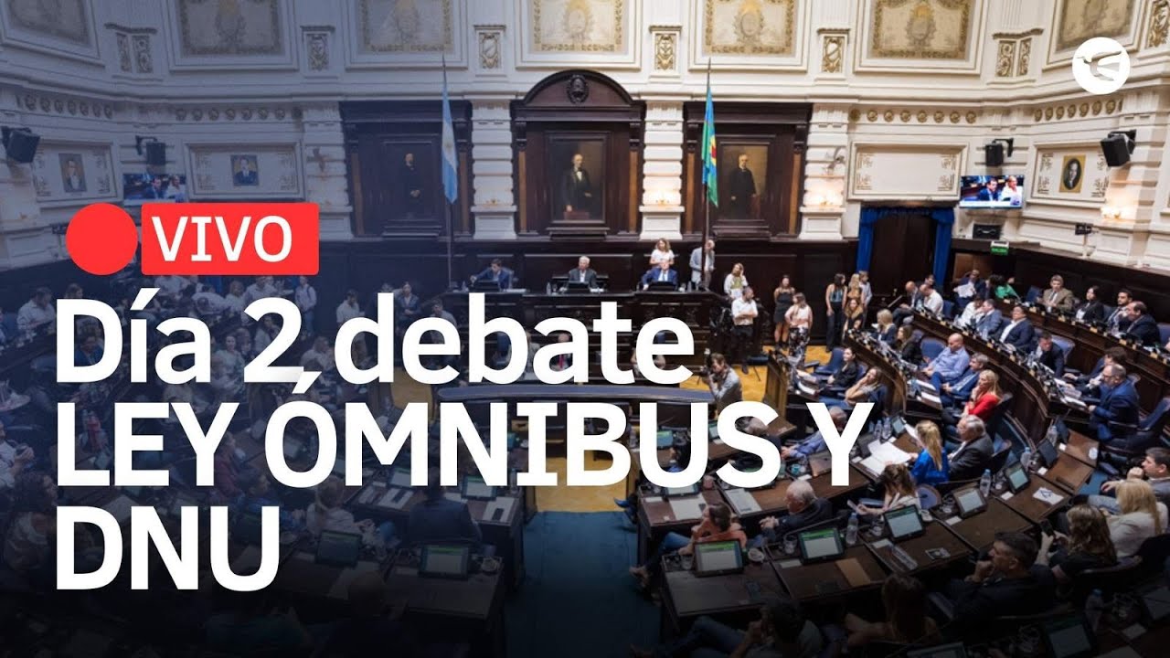 🔴 EN VIVO Segunda Jornada de debate en comisión de Ley Ómnibus - YouTube