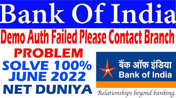 Demo Auth Failed Please Contact Branch Problem Solve 15 minutes me