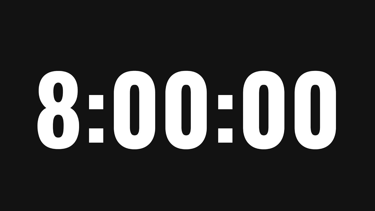 8 Hour (480 minutes) Timer with Alarm ⏰ : "Your Time Starts Now" #