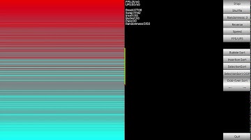 BASAV Odd-Even Sort - 256 Items, Speed 50, Randomness 3, 60 UPS