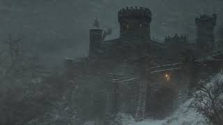 🌨️NO ADS Haunted Castle in a Snowstorm | 10 Hours of Blizzard Wind Sounds for Sleep &amp; Relaxation