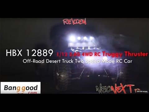 HBX 12889 1/12 2.4G 4WD RC Truggy Thruster Two Speed Mode - YouTube