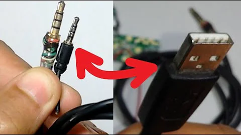Como é a ligação do cabo USB?