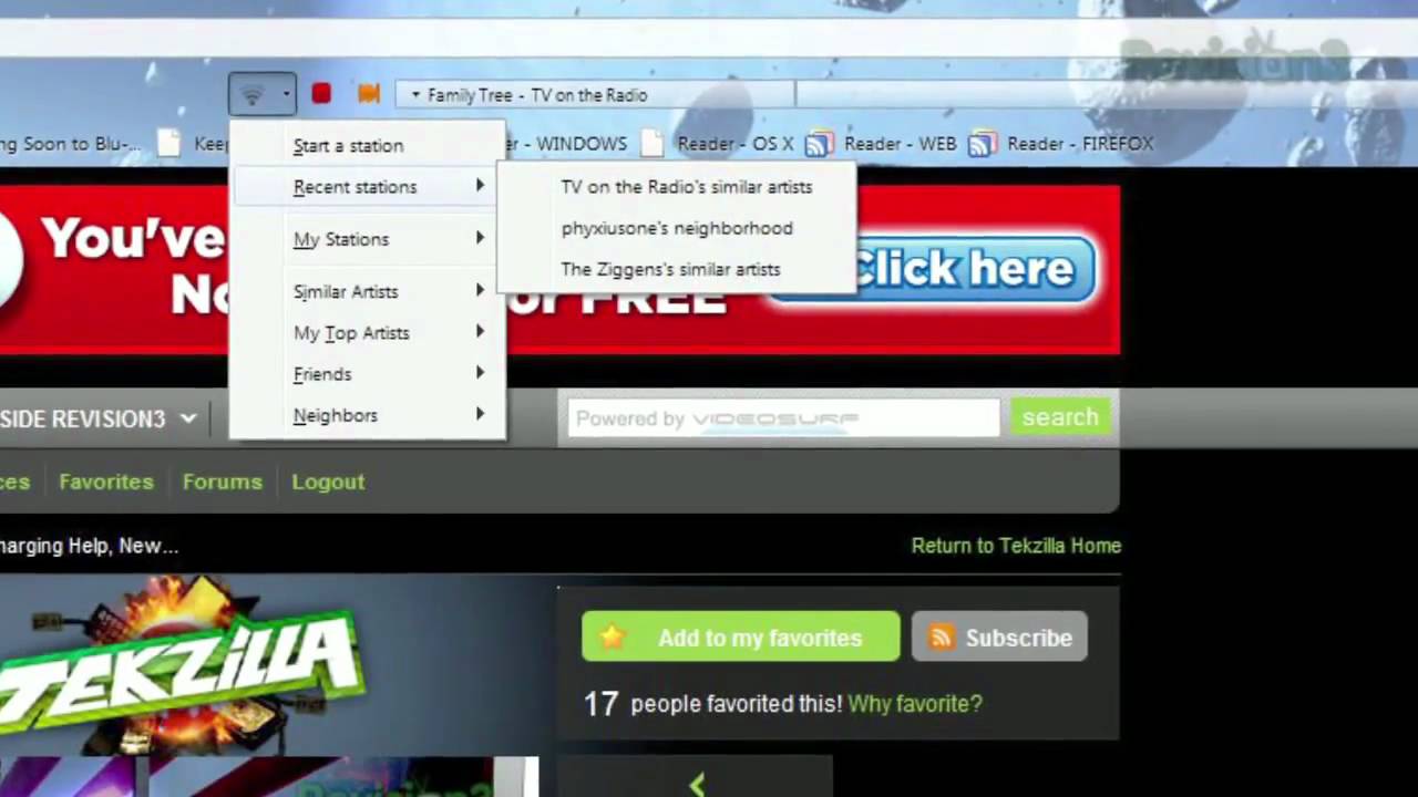 Stream Music From Your Firefox Toolbar Tekzilla Daily Tip YouTube