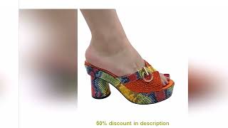 Why Everyone’s Talking About This Product! Orange Designer Sandals 2023 NEW Arrival High Heels Sl