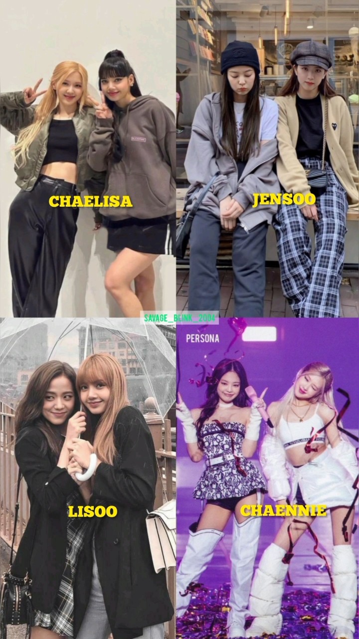 Which duo is your favorite? CHAELISA vs JENSOO vs LISOO vs CHAENNIE? #lisa #rosé #jennie #jisoo