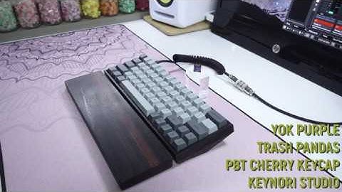 Yok Purple Trash Pandas Switch Typing Sounds ASMR, PBT Cherry Keycap