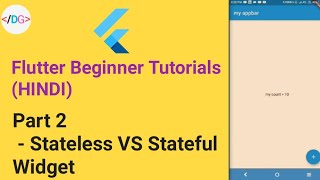 Stateless VS Stateful Widget Part 2 | Flutter Beginner Tutorials Hindi