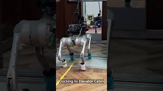 Autonomous Multi-Floor Navigation by a Quadruped Robot in Infrastructure-Free Buildings via elevator
