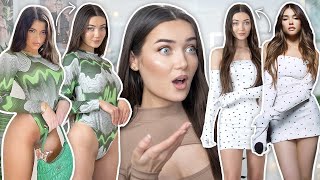 TRYING ON CELEBRITY DRESS REMAKES!