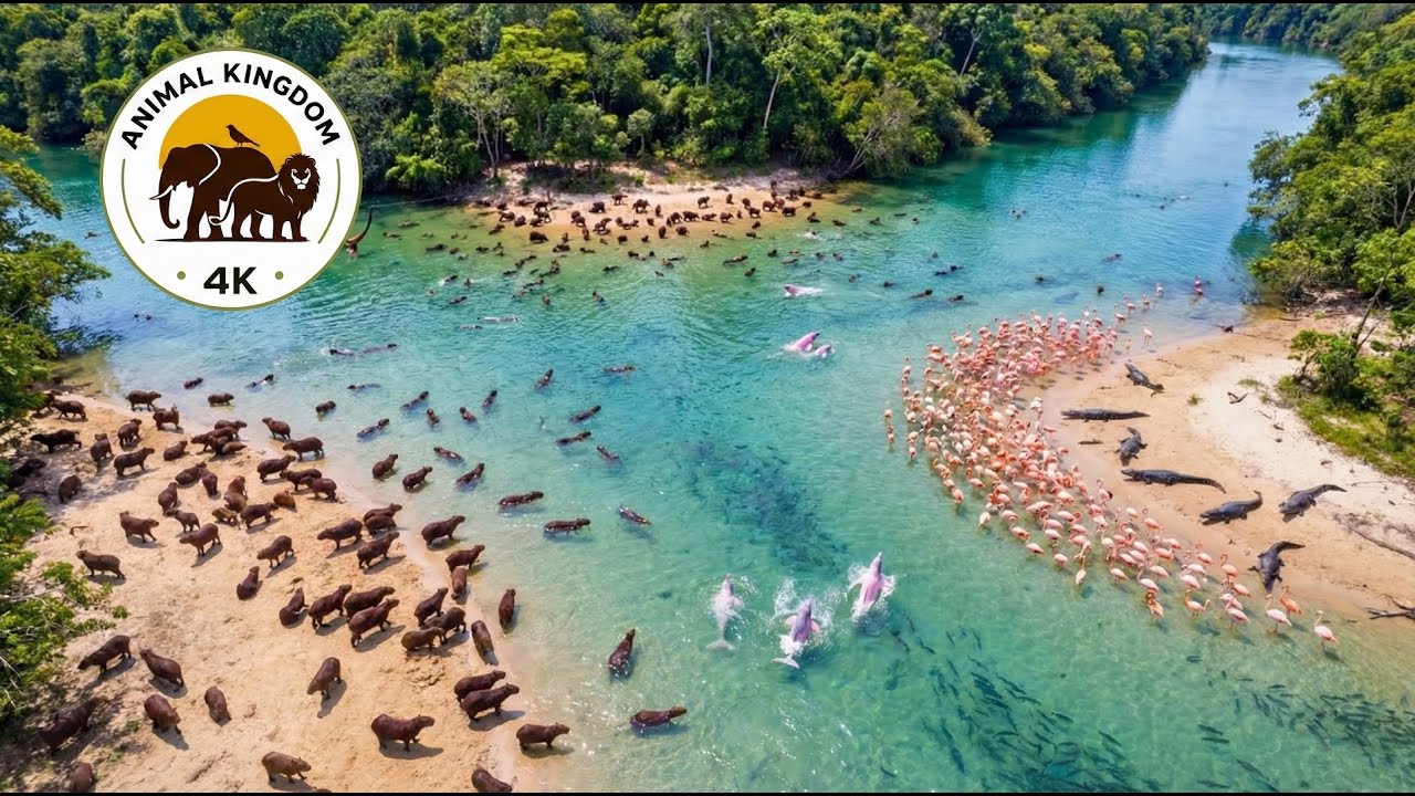 Relaxing Amazon Walk | Pink Dolphins & Mirror Forest | Nature ASMR (No Music)