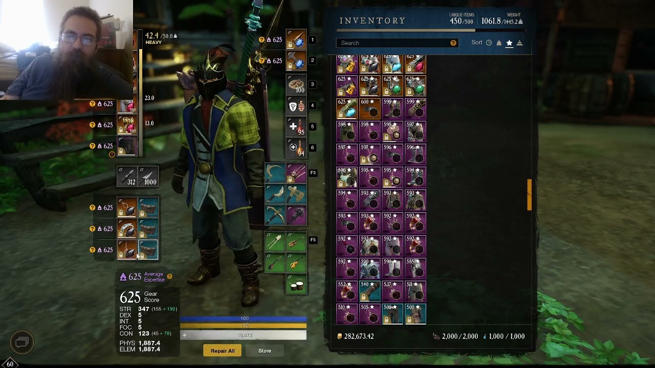 New World My 625 Corruption Ward Build DPS