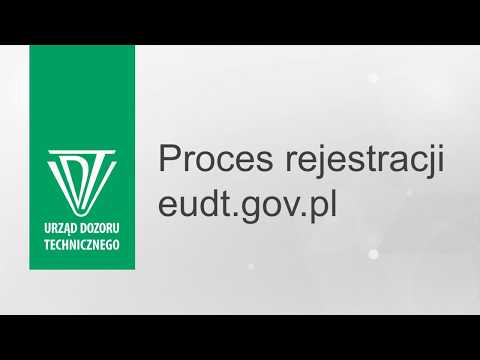 Portal eUDT - Rejestracja konta