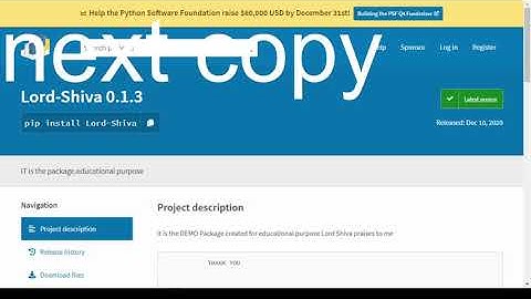 How To install Module in python with pypi.org