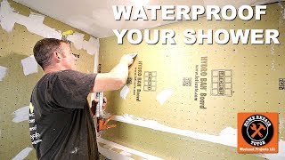 How to Waterproof a Shower (Hydro Ban Board) -- by Home Repair Tutor
