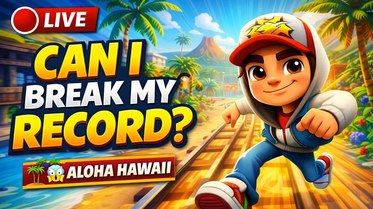 🔴 LIVE | Aloha Hawaii 🌴😱 Can I Break My Record? | Subway Surfers Gameplay 