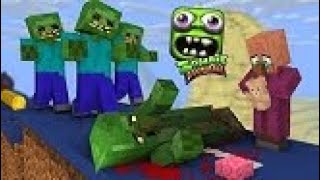 Monster School: ZOMBIE TSUNAMI CHALLENGE PART 2 - Minecraft Animation (Resubido)