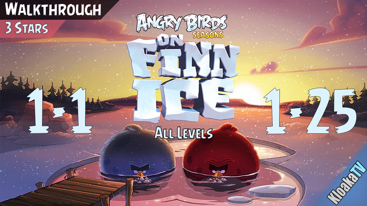 Angry Birds Seasons On Finn Ice Level 11 to 125 Walkthrough (3