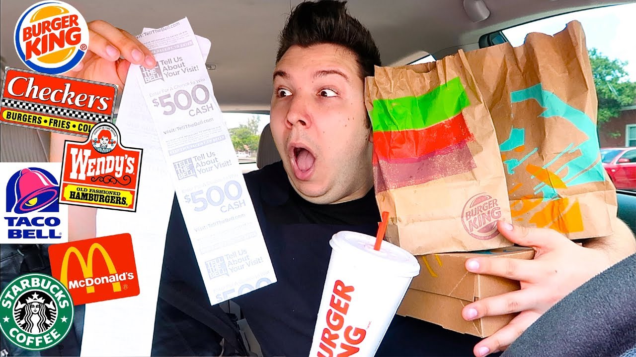 Letting The Person in FRONT of Me DECIDE What I Eat for 24 HOURS!