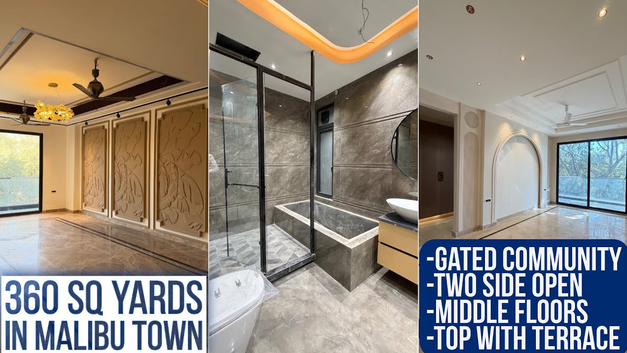 360 Sq Yards Top with Terrace 4BHK Luxury Builder Floor in Gated Community of Malibu Town Gurgaon