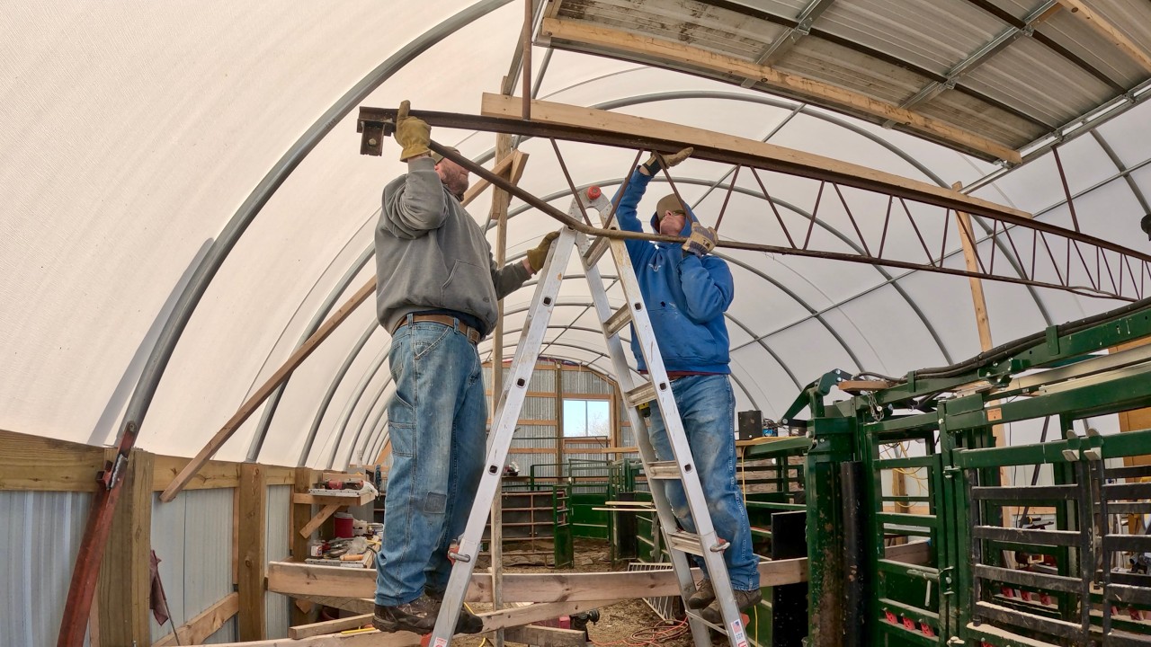 Final Touches On The NEW COW BARN!!