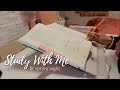1hour STUDY WITH ME at night💡|| ☔️rain sounds, background noise, no music, ASMR || 🇯🇵student