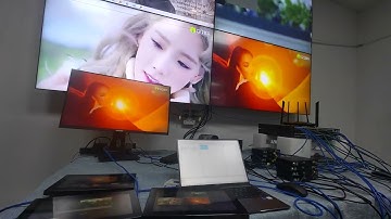 WolfPack AV over IP System with 3 touch screens  Control 3 locations separately.