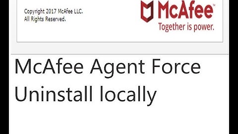 McAfee Agent: How to Uninstall locally (Force Uninstall) | How to uninstall Mcafee Agent from CMD