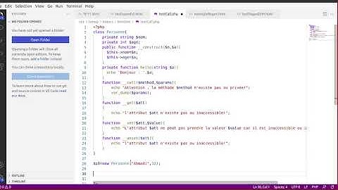 php vidéo 51 : La POO en php /  méthode magique toString