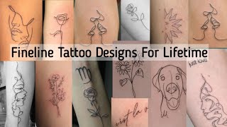 Fineline tattoo designs collection for girls in trending this year | Fineline tattoos in 2024