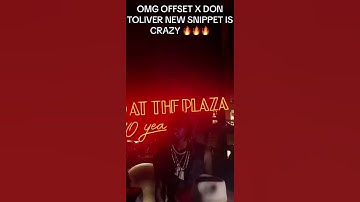 Don toliver x offset snippet in Paris