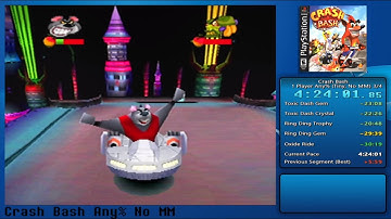 Crash Bash PS1 - Any% Speedrun 4:24:01 (No MM) - MewsSnep