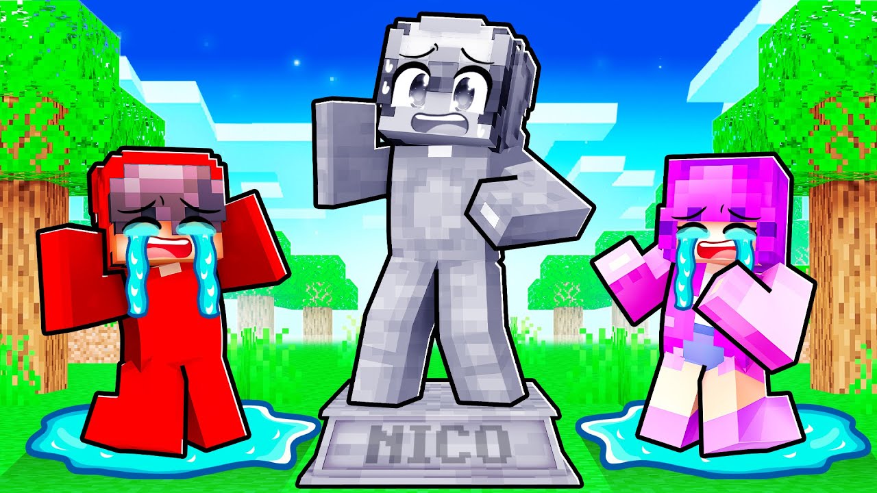 Nico was TURNED TO STONE in Minecraft! - YouTube