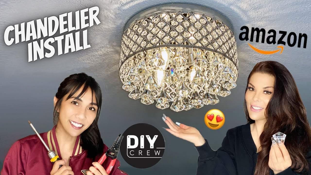 DIY Installing A Crystal Chandelier YouTube