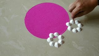 Simple And Beautiful Rangoli Designs | Easy Rangoli Designs | Satisfying Video