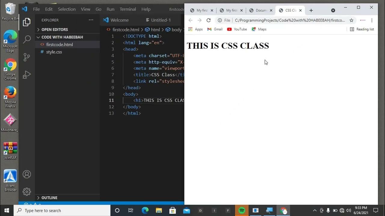 How to Link CSS File to HTML on PC Using VScode - YouTube