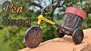 How to Make a Rickshaw Pen Stand with Newspaper | Daily Life DIY