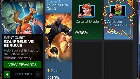 MCOC - EVENT QUEST (EQ) - Squirrels VS Skrulls - UNCOLLECTED - 3.2 - 100% Complete - NOVA BOSS