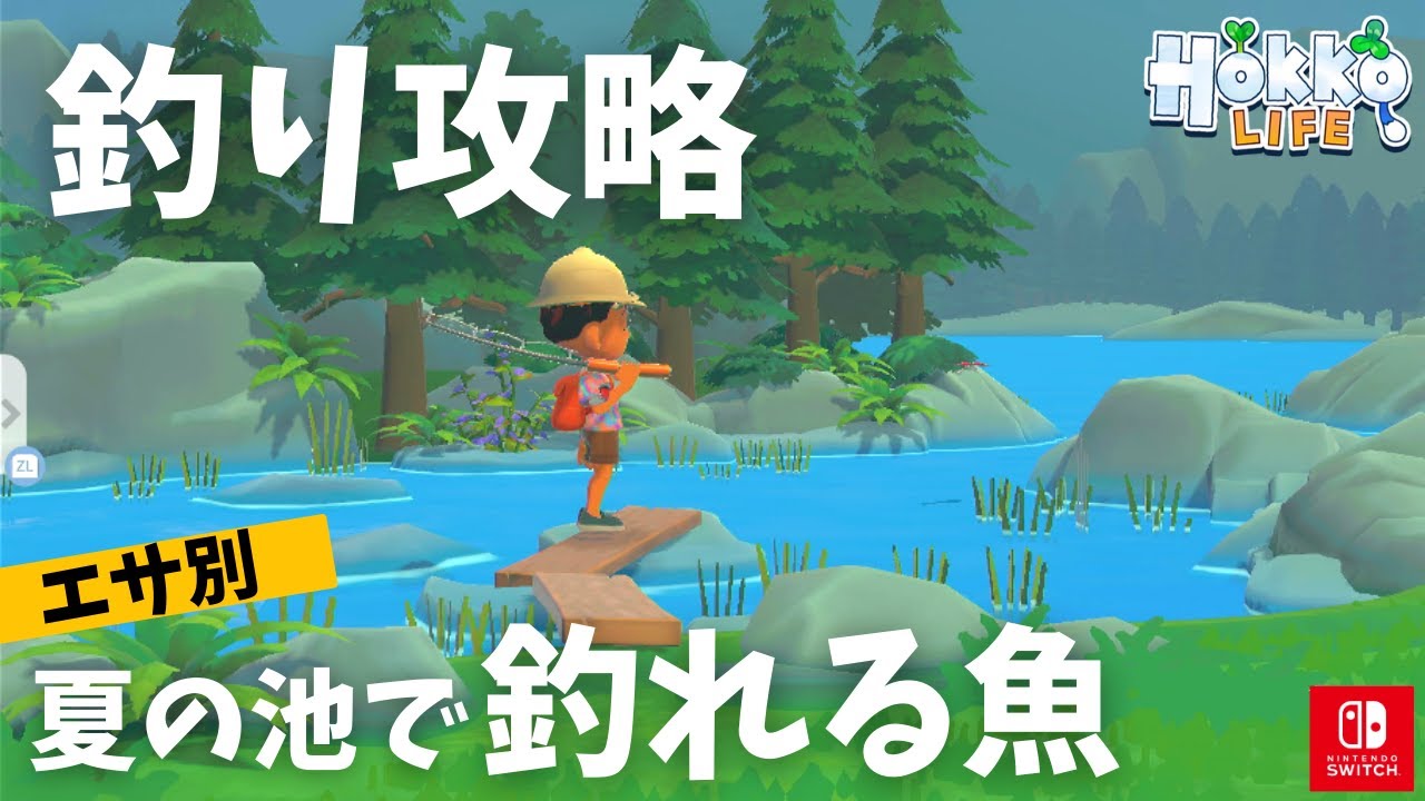 【ホッコライフ】釣り検証！池で釣れる魚をエサ別に調査【攻略】
