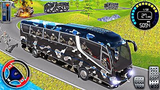 Uphill Army Bus Driving Simulator - Offroad Coach Bus Driver Game | Android Gameplay screenshot 4