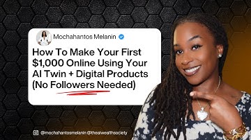 How To Make Your First $1,000 Online Using Your AI Twin + Digital Products (No Followers Needed)🤯