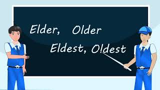 What's the difference OLDER, ELDER, OLDEST & ELDEST | Adjectives | English Grammar